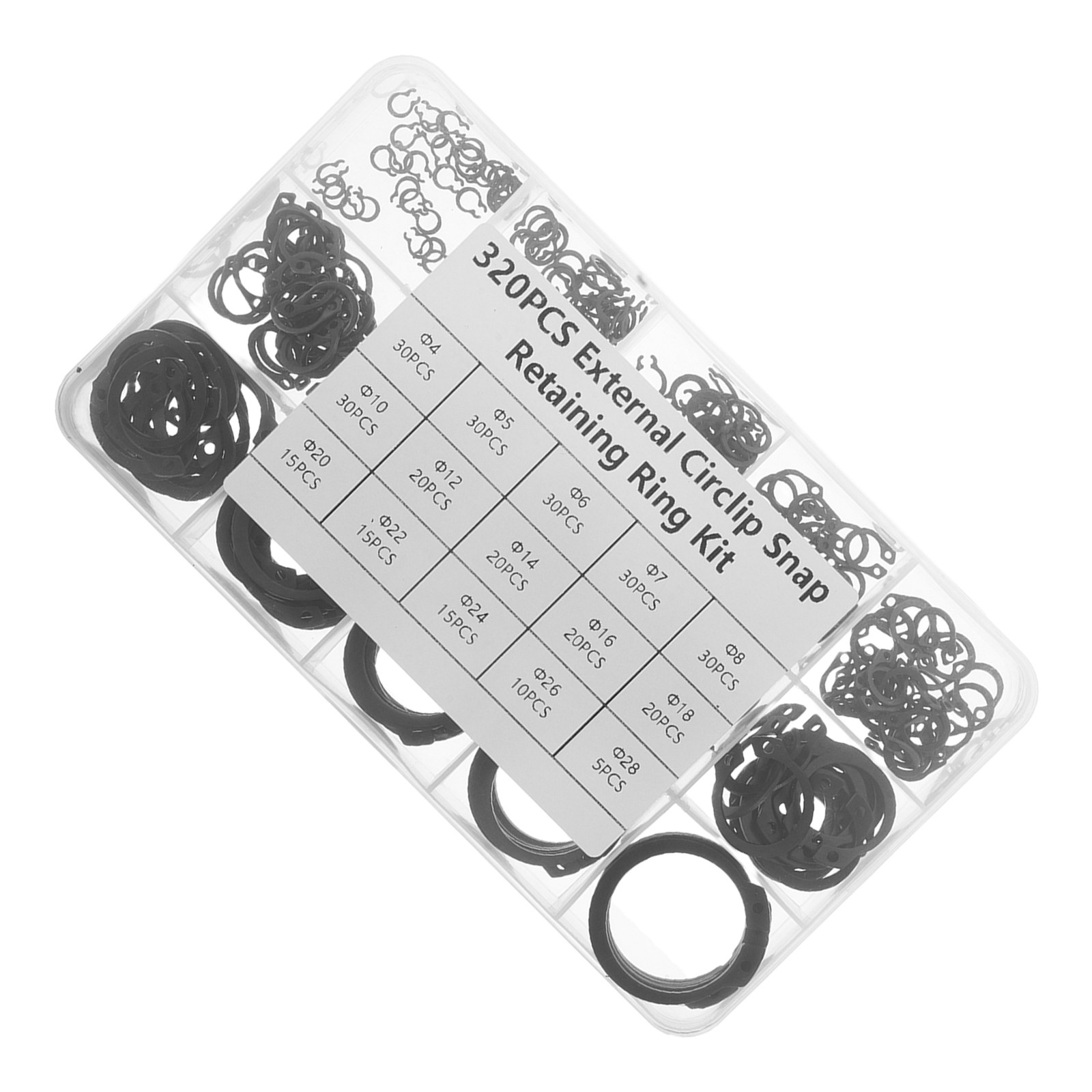 Electronic Repairing - 320Pcs Retaining Rings Assortment Steel External