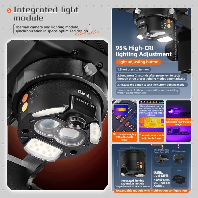 Qianli 6558 Gorilla Trinocular - огляд і ціна Electronic Repairing