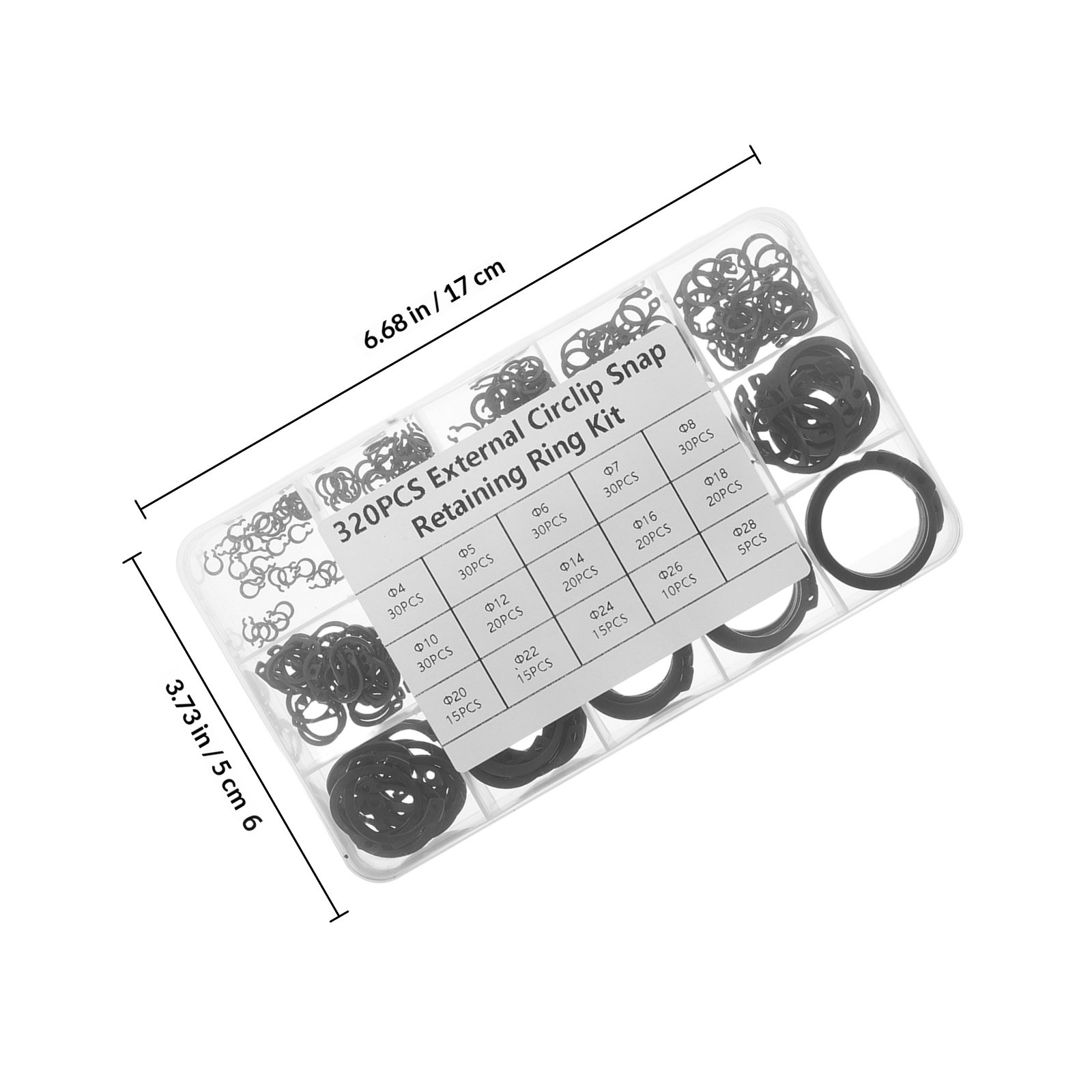320Pcs Retaining Rings Assortm - огляд і ціна Electronic Repairing